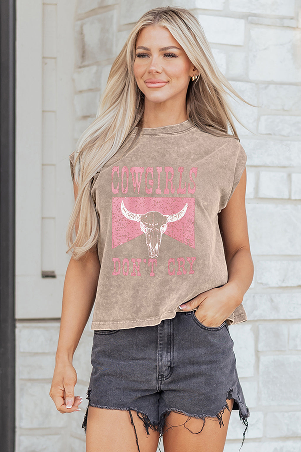 Cowboy & Beer Graphic Tank Top
