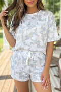 Camouflage Print Short Set