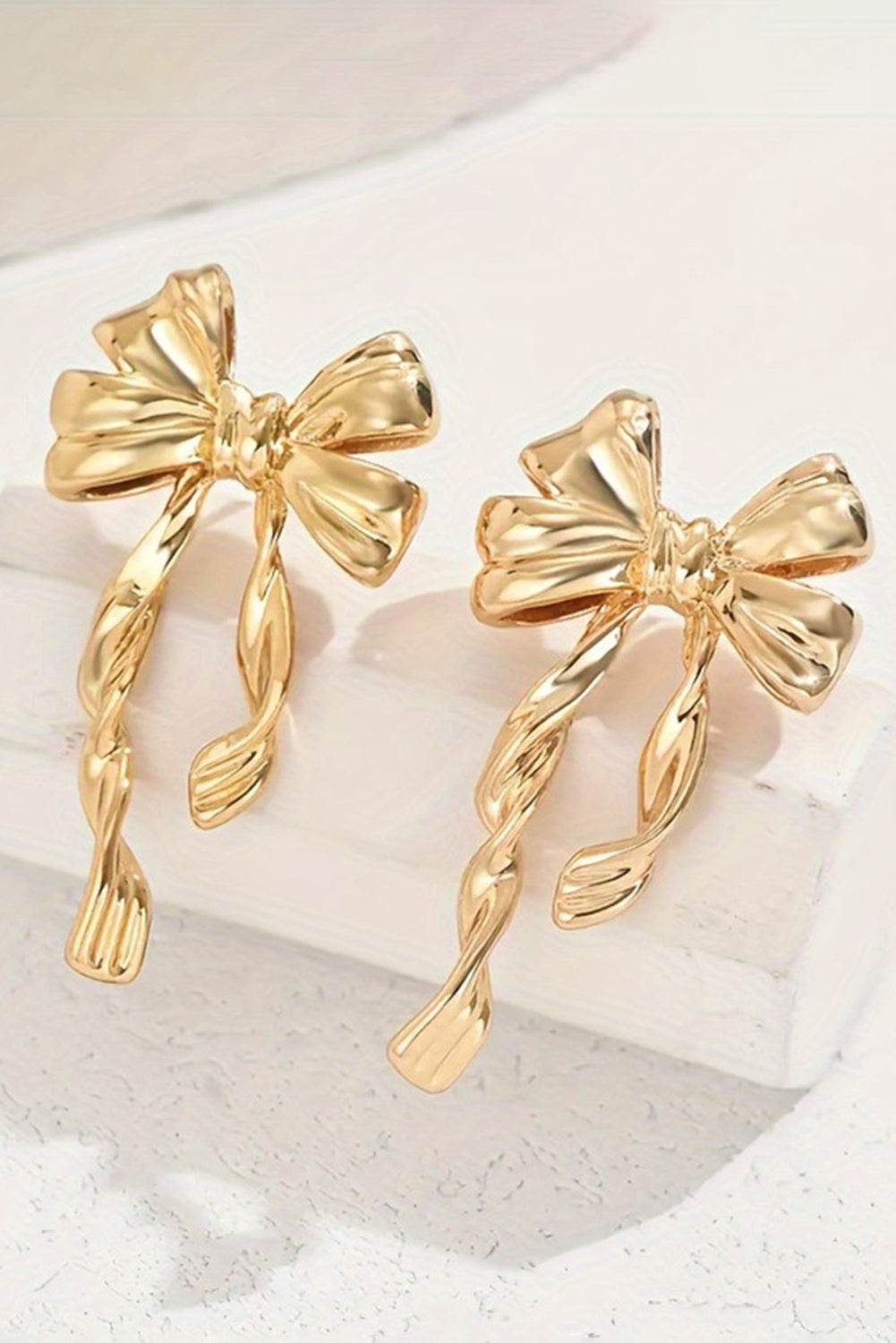 Gold Bow Knot Earrings
