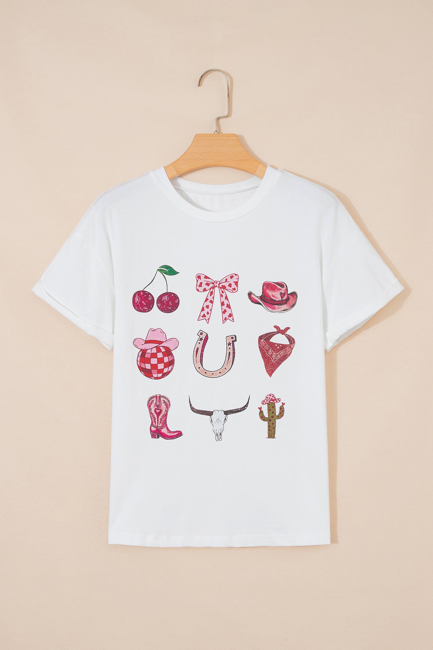 White Coquette Cowgirl Tee