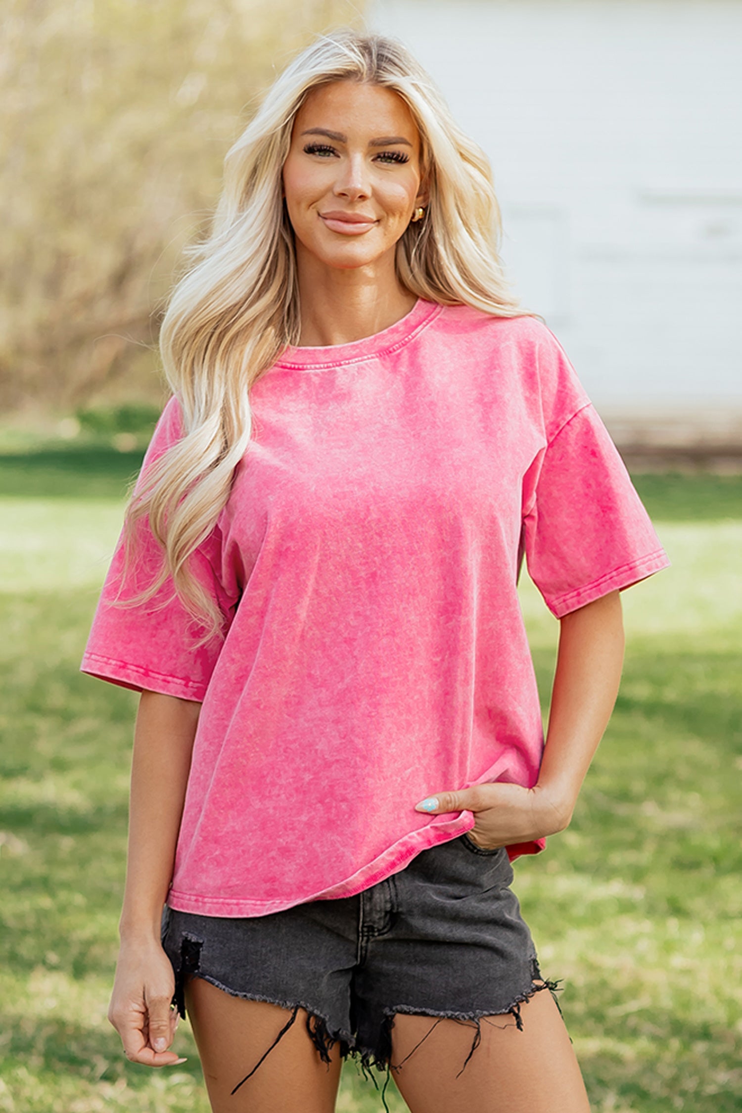 Solid Color Oversize Tee