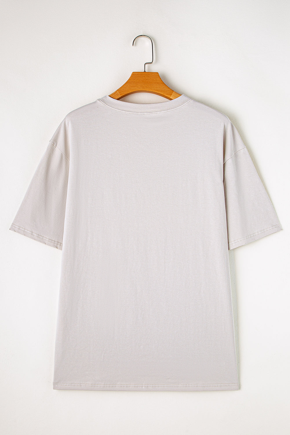 Gray Rock & Roll Graphic Distressed Tee